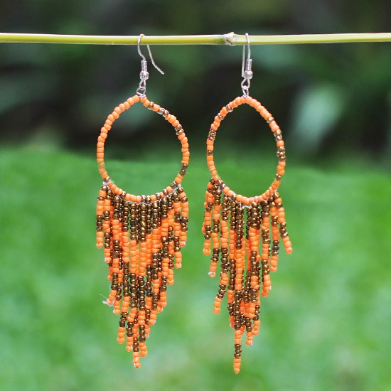 Orange Gold Tufted
