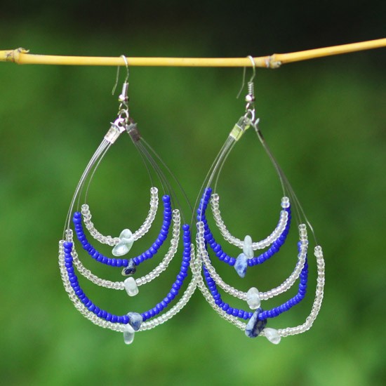 Pear Chain Blue White