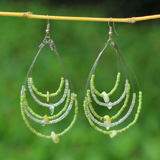Pear Chain Green and White