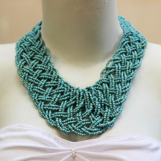 Plaited Turquoise Beads