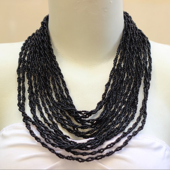 Black beads twist