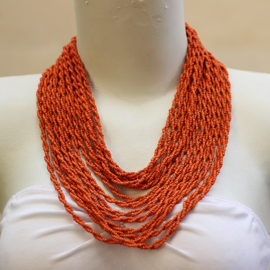 Orange beads twist