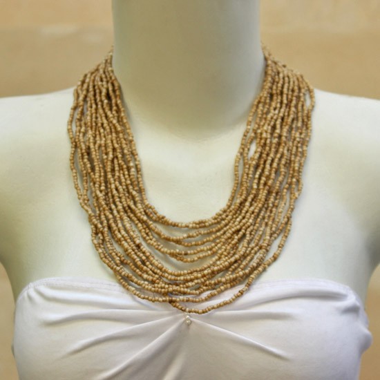 Coiled Light Brown Beads 1