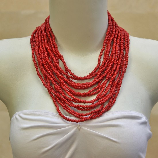 Coiled Red Beads