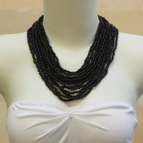 Coiled Black Beads