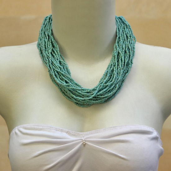 Bold Coiled Turquoise Beads