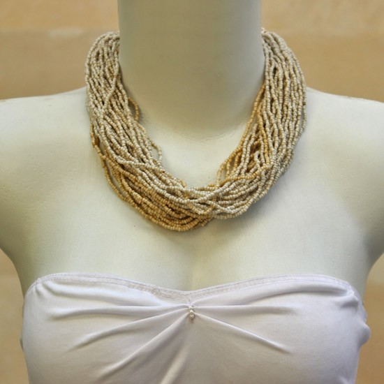 Bold Coiled Light Brown Beads