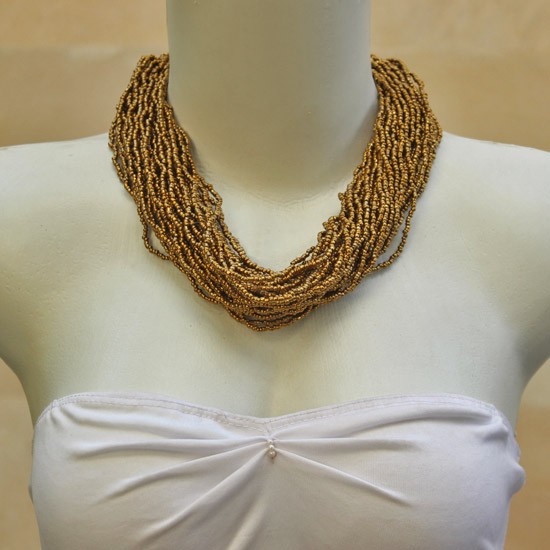 Bold Coiled Gold Beads