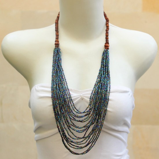 Mix Beads Chain with Wood 1