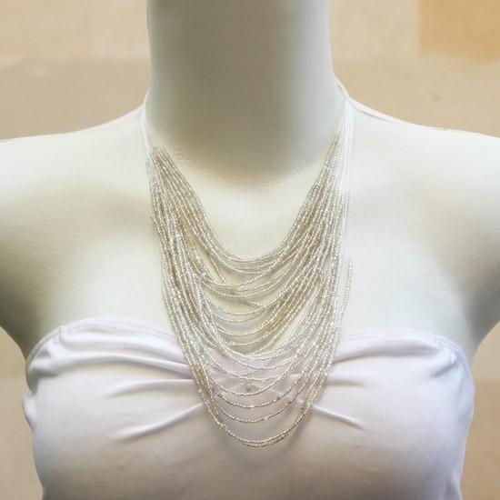 String Chain with Clear Beads