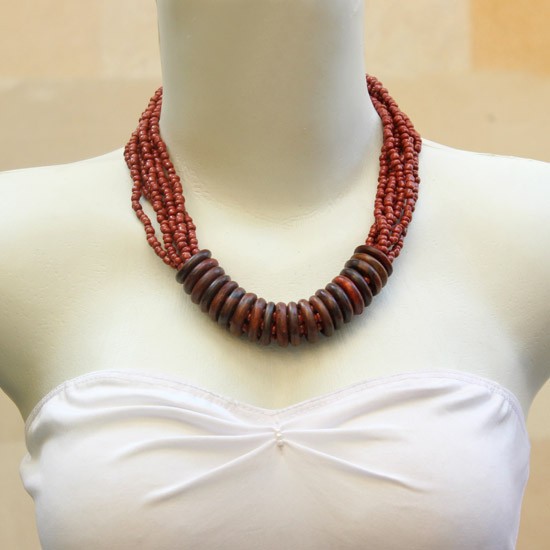 Wooden Circle Dark Brown