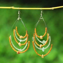 Pear Chain Orange and White