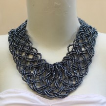 'Plaited Grey Beads