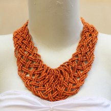 'Plaited Orange Beads