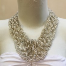 'Plaited Clear Beads
