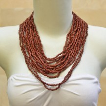 'Coiled Brown Beads