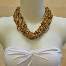 'Bold Coiled Gold Beads
