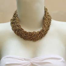 'Gold Beads Plaited