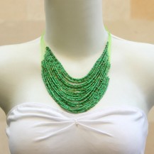 String Chain with Green Beads