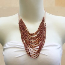 String Chain with Dark Brown Beads