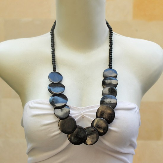 Black Round Half Chain