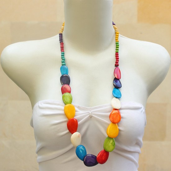 Rainbow Pear Half Chain