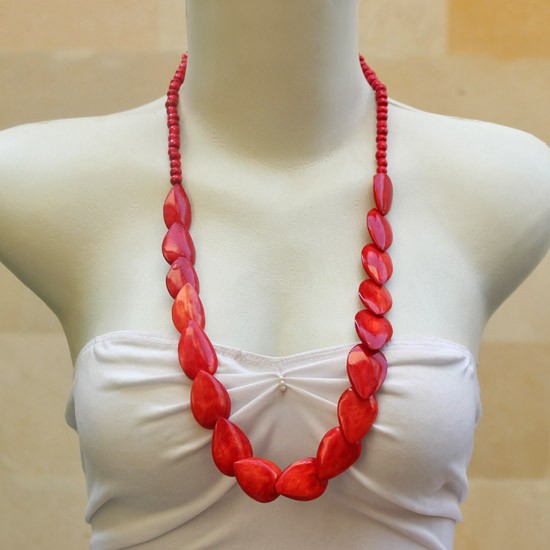 Red Pear Half Chain