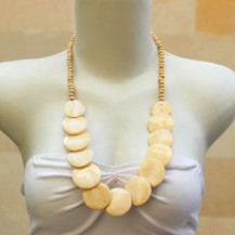 'White Round Half Chain