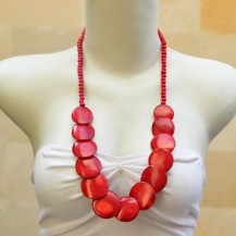 'Red Round Half Chain