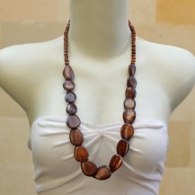 'Brown Pear Half Chain