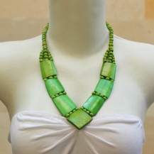 'Green Bone V Neck Chain