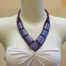 'Purple Bone V Neck Chain