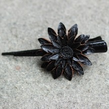 Black Flower Hairpin