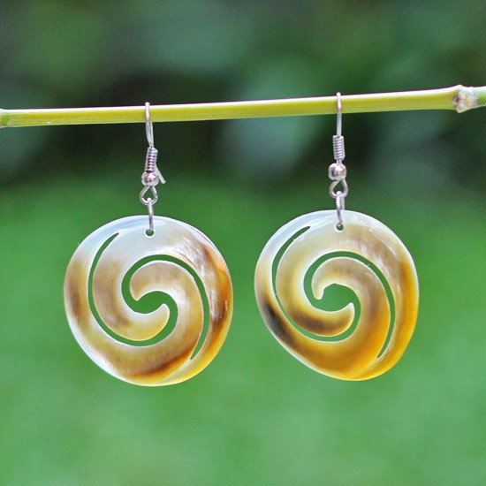 Brown Carved Shell 