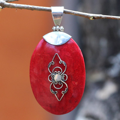 Red Oval Coral lining