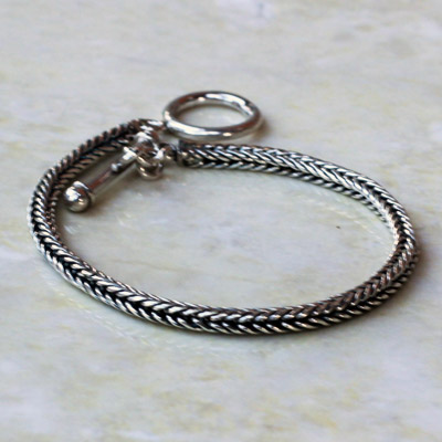 'Plain Silver Chain Bracelet 1