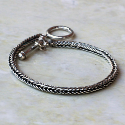 Plain Silver Chain Bracelet 1