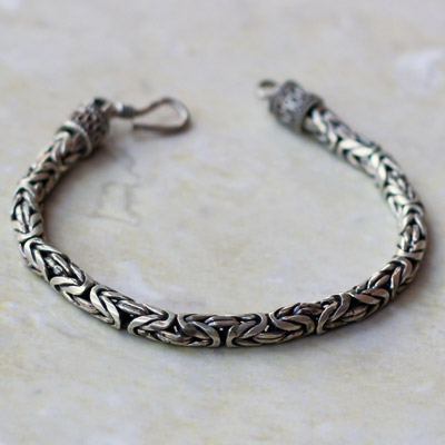 Plain Silver Chain Bracelet 2