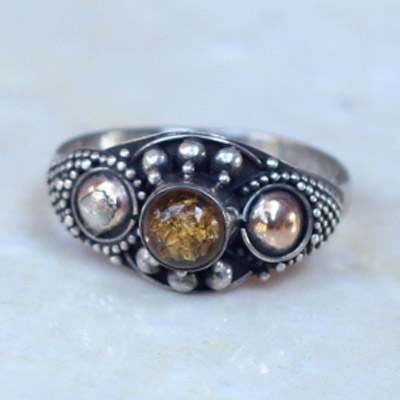 'Double Cup Gold With Amber