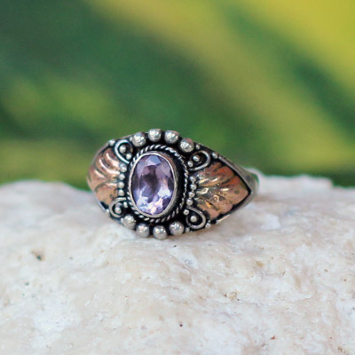 Amethyst and Gold Leaf