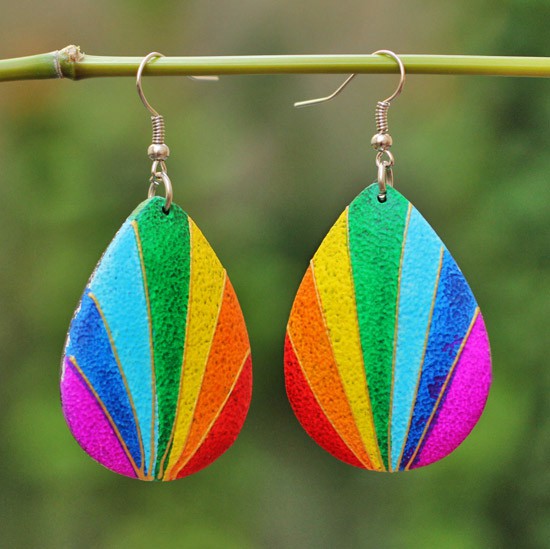 Pear Rainbow Painted 3