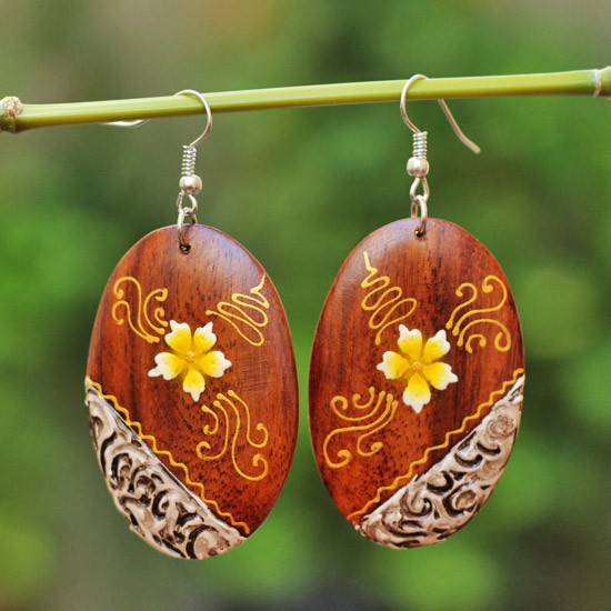 Oval Flower Painted