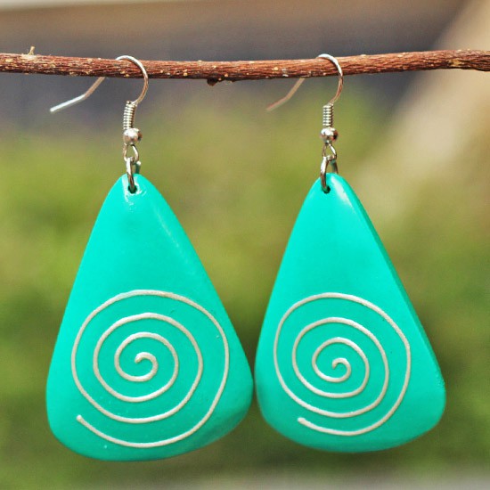 Turquoise Triangle Spiral