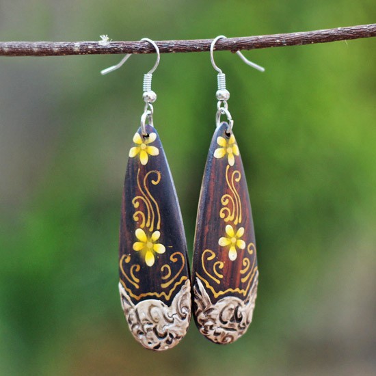 Wooden Flowery Painted 4