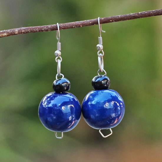 Dark Blue Wooden Balls