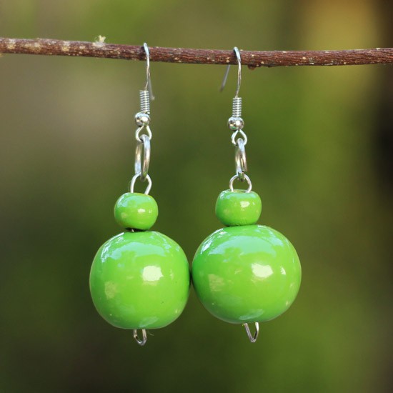 Green Wooden Balls