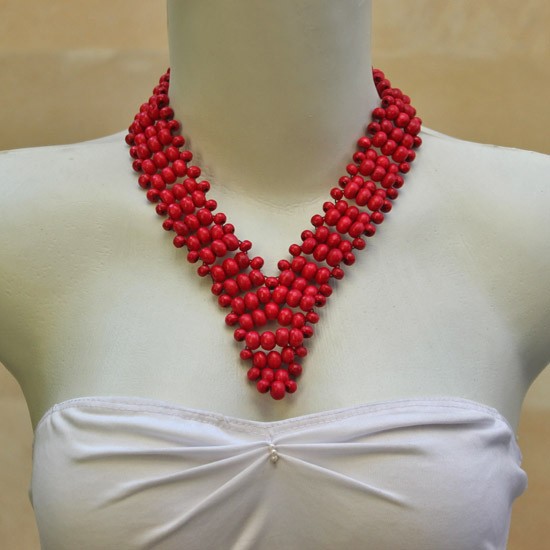 Red Balls V Neck