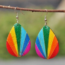 'Pear Rainbow Painted