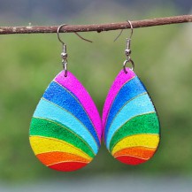 'Pear Rainbow Painted 2