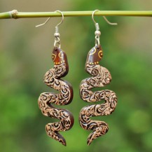 Wooden Snake Painted 1